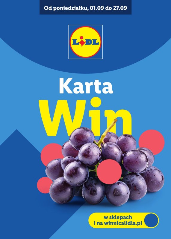 Lidl - gazetka promocyjna Karta Win od poniedziałku 01.09 do soboty 27.09