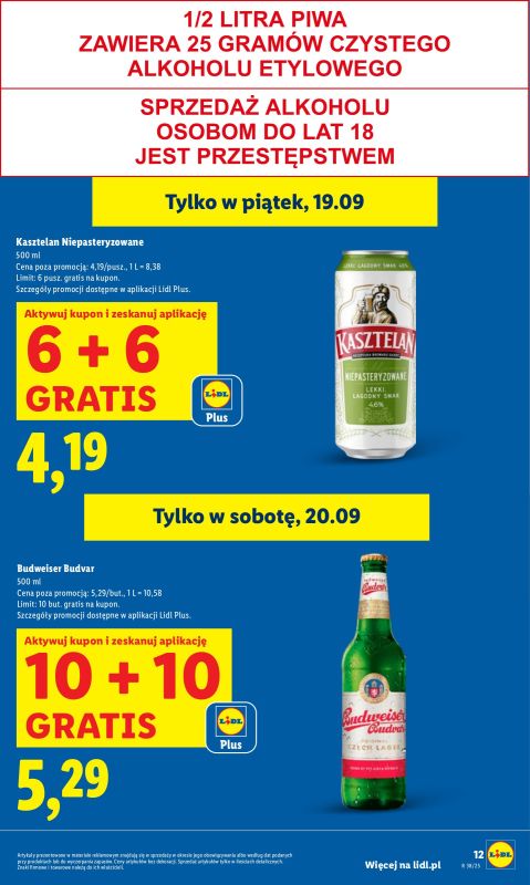 Lidl - gazetka promocyjna Oferta od czwartku od czwartku 18.09 do soboty 20.09 - strona 13