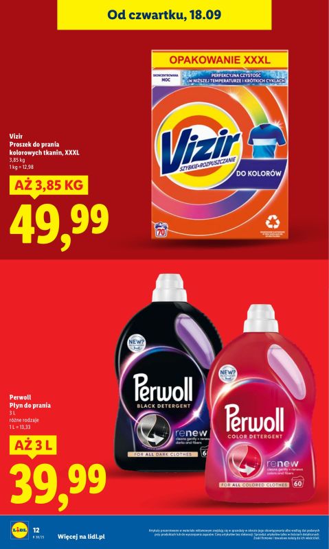 Lidl - gazetka promocyjna Oferta od czwartku od czwartku 18.09 do soboty 20.09 - strona 12