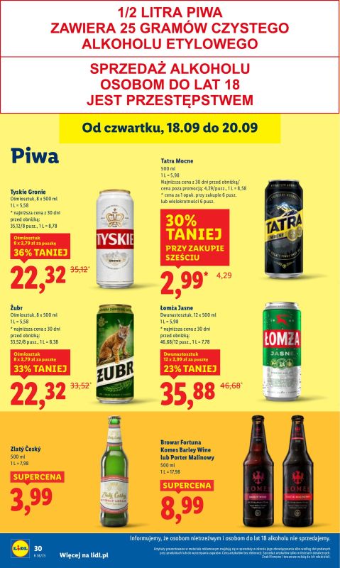 Lidl - gazetka promocyjna Oferta od czwartku od czwartku 18.09 do soboty 20.09 - strona 36