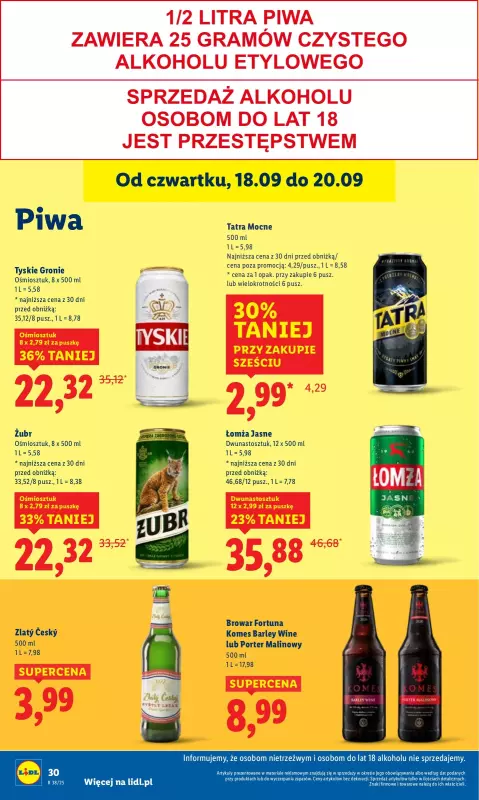Lidl - gazetka promocyjna Oferta od czwartku od czwartku 18.09 do soboty 20.09 - strona 36