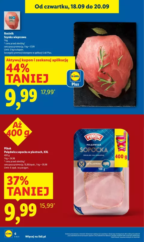 Lidl - gazetka promocyjna Oferta od czwartku od czwartku 18.09 do soboty 20.09 - strona 6