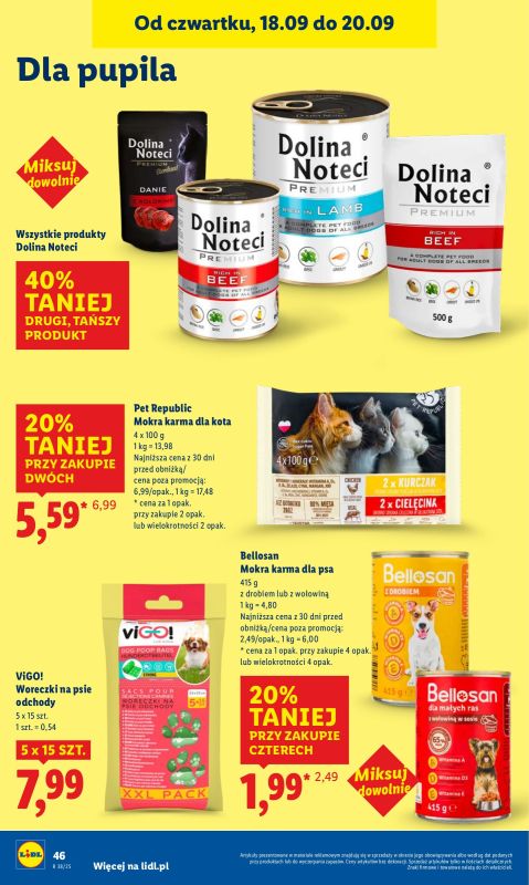 Lidl - gazetka promocyjna Oferta od czwartku od czwartku 18.09 do soboty 20.09 - strona 54