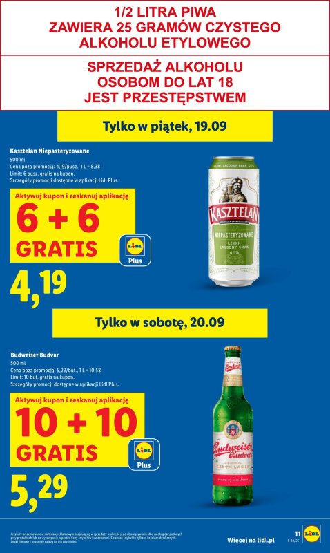 Lidl - gazetka promocyjna Oferta od czwartku od czwartku 18.09 do soboty 20.09 - strona 11