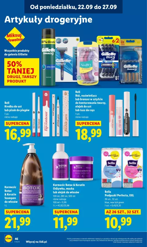 Lidl - gazetka promocyjna Oferta od poniedziałku od poniedziałku 22.09 do środy 24.09 - strona 58