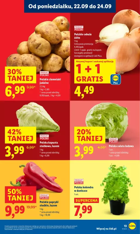 Lidl - gazetka promocyjna Oferta od poniedziałku od poniedziałku 22.09 do środy 24.09 - strona 19