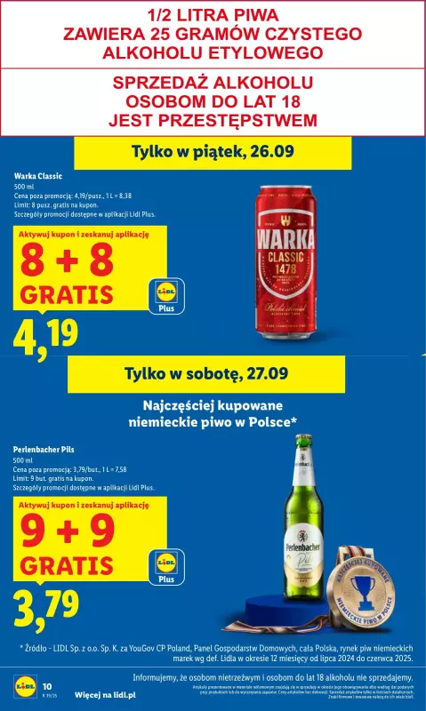 Lidl - gazetka promocyjna Oferta od czwartku od czwartku 25.09 do soboty 27.09 - strona 10
