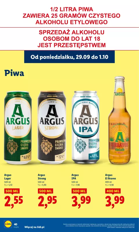 Lidl - gazetka promocyjna Oferta od poniedziałku od poniedziałku 29.09 do środy 01.10 - strona 44