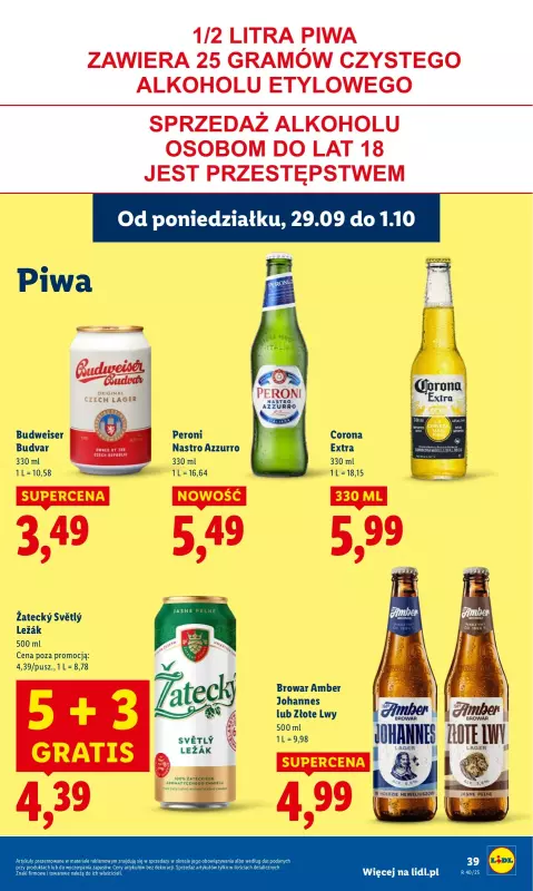 Lidl - gazetka promocyjna Oferta od poniedziałku od poniedziałku 29.09 do środy 01.10 - strona 43