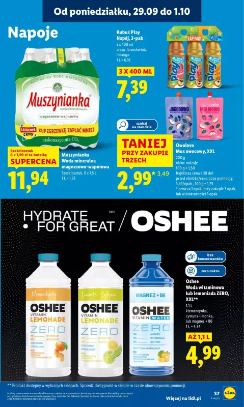 Lidl - gazetka promocyjna Oferta od poniedziałku od poniedziałku 29.09 do środy 01.10 - strona 39