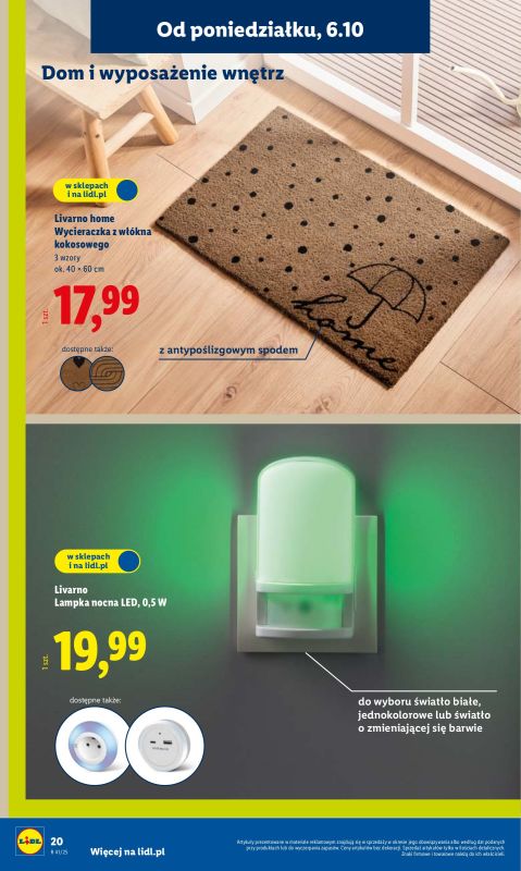 Lidl - gazetka promocyjna Katalog od poniedziałku 06.10 do soboty 11.10 - strona 20