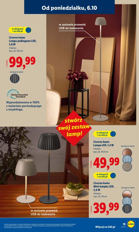 Lidl - gazetka promocyjna Katalog od poniedziałku 06.10 do soboty 11.10 - strona 15