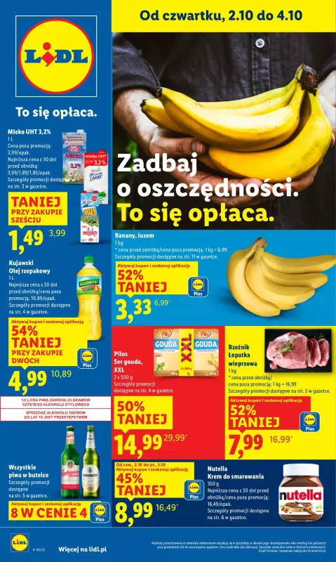 Lidl - gazetka promocyjna Oferta od czwartku od czwartku 02.10 do soboty 04.10