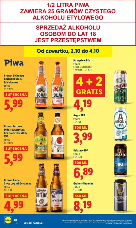 Lidl - gazetka promocyjna Oferta od czwartku od czwartku 02.10 do soboty 04.10 - strona 52