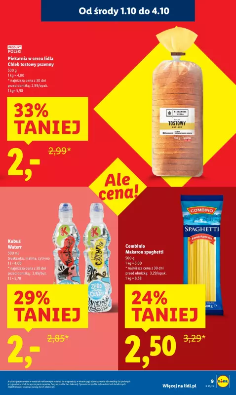 Lidl - gazetka promocyjna Oferta od poniedziałku od poniedziałku 29.09 do środy 01.10 - strona 9