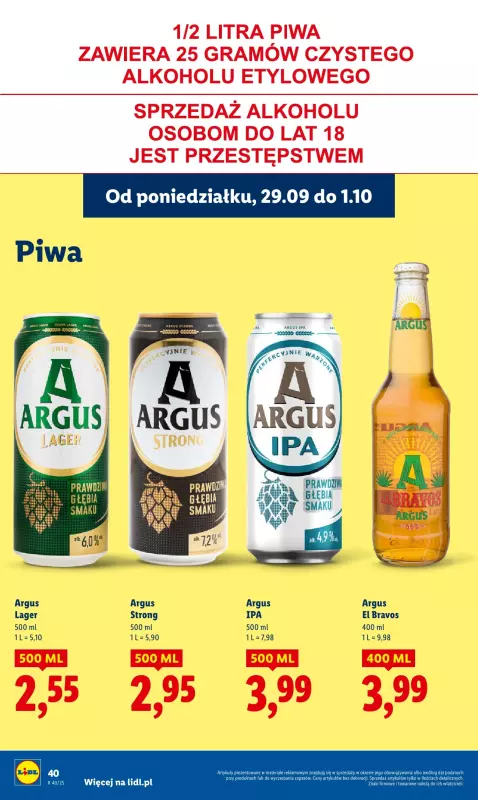 Lidl - gazetka promocyjna Oferta od poniedziałku od poniedziałku 29.09 do środy 01.10 - strona 44