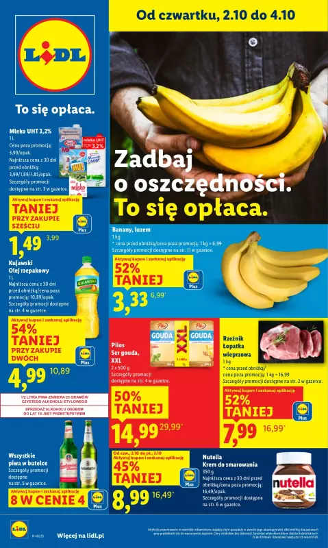 Lidl - gazetka promocyjna Oferta od czwartku od czwartku 02.10 do soboty 04.10