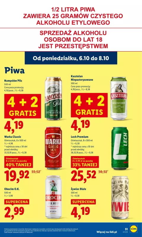 Lidl - gazetka promocyjna Oferta od poniedziałku od poniedziałku 06.10 do środy 08.10 - strona 53