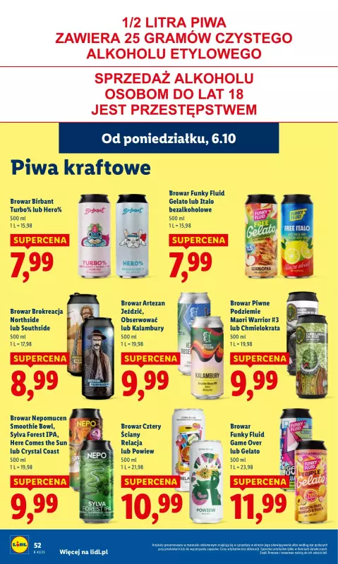 Lidl - gazetka promocyjna Oferta od poniedziałku od poniedziałku 06.10 do środy 08.10 - strona 54