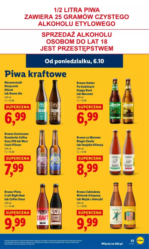 Lidl - gazetka promocyjna Oferta od poniedziałku od poniedziałku 06.10 do środy 08.10 - strona 55