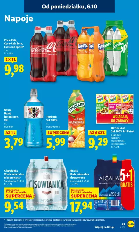 Lidl - gazetka promocyjna Oferta od poniedziałku od poniedziałku 06.10 do środy 08.10 - strona 49