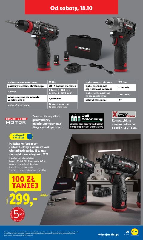 Lidl - gazetka promocyjna Katalog od 13.10 od poniedziałku 06.10 do soboty 18.10 - strona 47