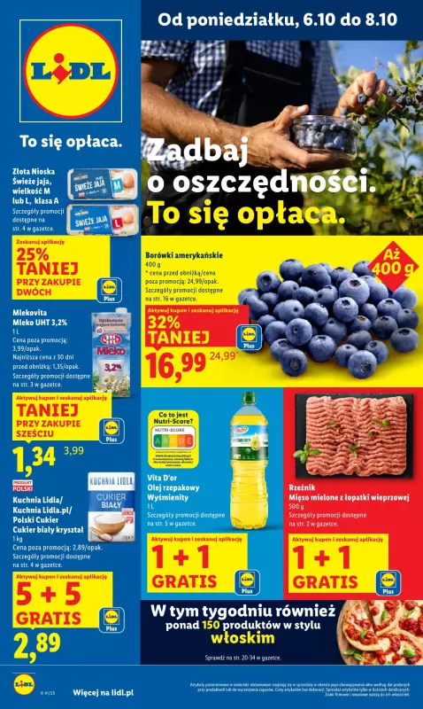 Lidl - gazetka promocyjna Oferta od poniedziałku od poniedziałku 06.10 do środy 08.10