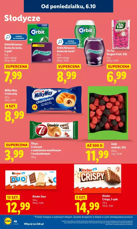 Lidl - gazetka promocyjna Oferta od poniedziałku od poniedziałku 06.10 do środy 08.10 - strona 46