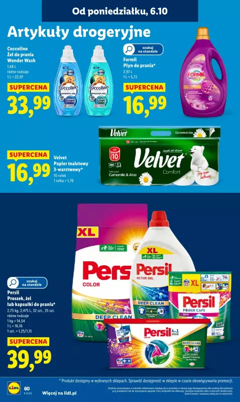 Lidl - gazetka promocyjna Oferta od poniedziałku od poniedziałku 06.10 do środy 08.10 - strona 60