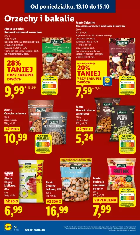 Lidl - gazetka promocyjna Oferta od poniedziałku od poniedziałku 13.10 do środy 15.10 - strona 56