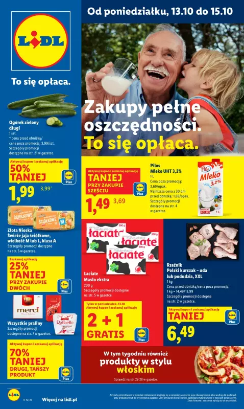 Lidl - gazetka promocyjna Oferta od poniedziałku od poniedziałku 13.10 do środy 15.10