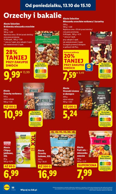 Lidl - gazetka promocyjna Oferta od poniedziałku od poniedziałku 13.10 do środy 15.10 - strona 56