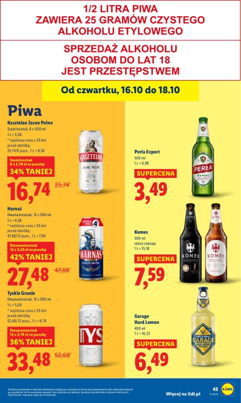 Lidl - gazetka promocyjna Oferta od czwartku od czwartku 16.10 do soboty 18.10 - strona 49