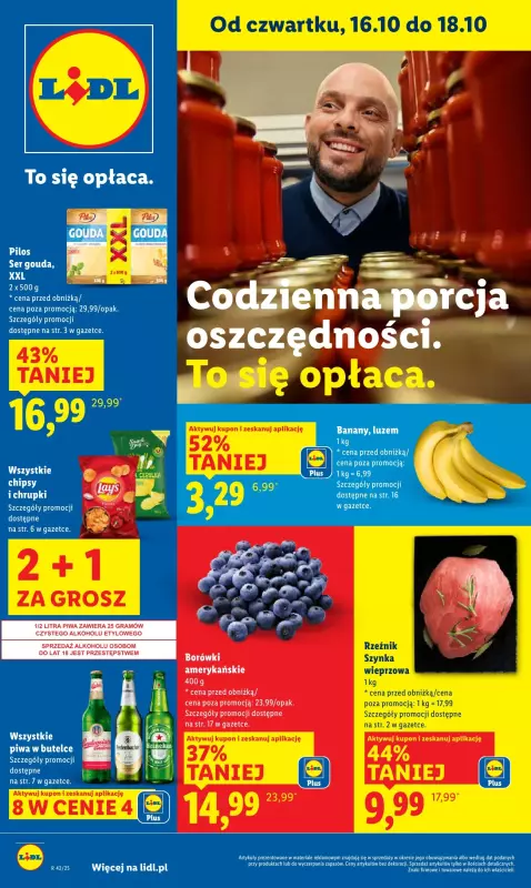 Lidl - gazetka promocyjna Oferta od czwartku od czwartku 16.10 do soboty 18.10