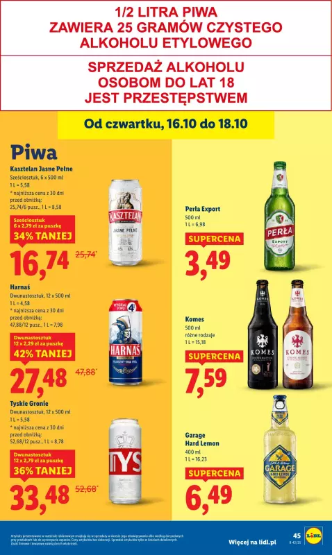 Lidl - gazetka promocyjna Oferta od czwartku od czwartku 16.10 do soboty 18.10 - strona 49
