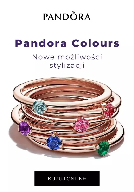 Pandora - gazetka promocyjna Od 159 zł kolekcja Pandora Colours od wtorku 12.01 do wtorku 26.01