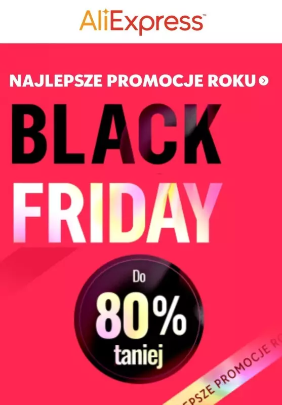 #CYBER MONDAY - gazetka promocyjna Aliexpress | Do -80% Black Friday KUPONY od piątku 22.11 do wtorku 03.12