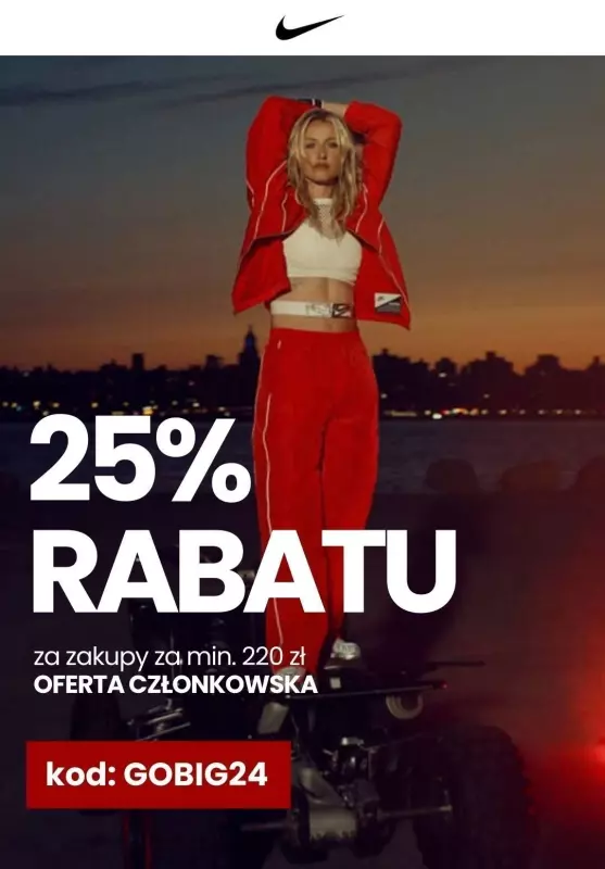 #CYBER MONDAY - gazetka promocyjna Nike | -25% na zakupy od 220 PLN od wtorku 26.11 do wtorku 03.12