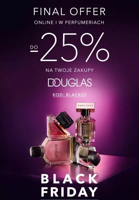 #CYBER MONDAY - gazetka promocyjna Douglas | Black Friday do -25%! od czwartku 28.11 do poniedziałku 02.12