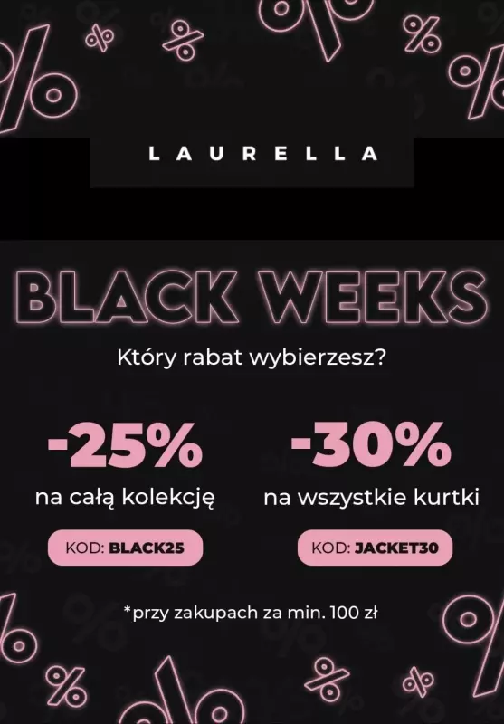 #CYBER MONDAY - gazetka promocyjna Laurella | Do -30% na wybrane produkty przy zakupach za min. 100 zł od piątku 29.11 do poniedziałku 02.12