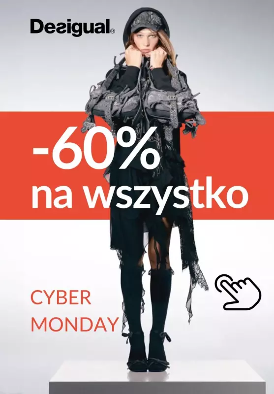 #CYBER MONDAY - gazetka promocyjna Desigual | -60% na wszystko od poniedziałku 02.12 do poniedziałku 02.12