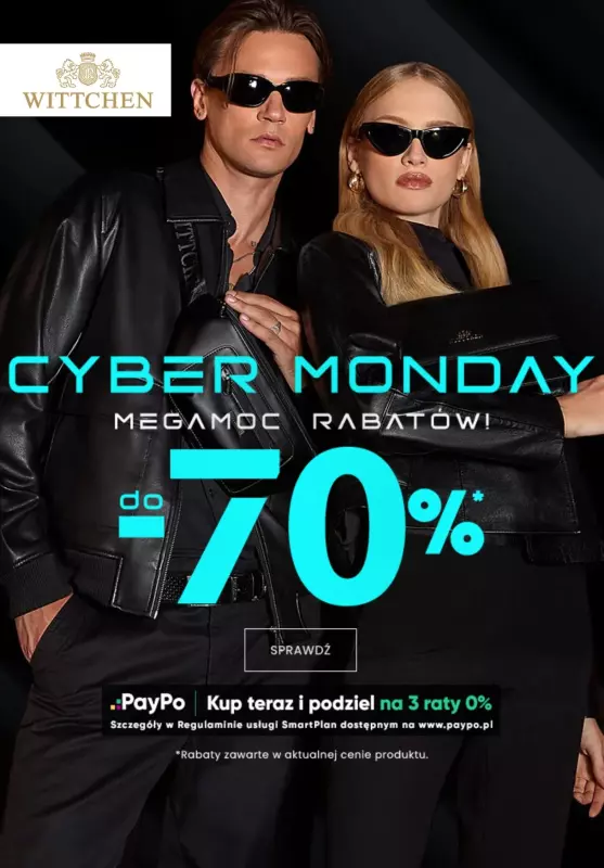 #CYBER MONDAY - gazetka promocyjna Wittchen | Do -70% Cyber Monday od poniedziałku 02.12 do poniedziałku 02.12