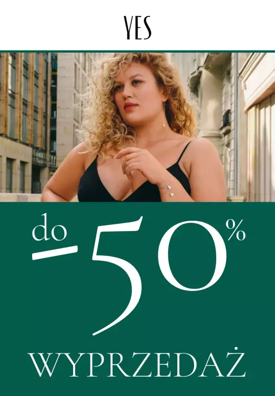 YES - gazetka promocyjna Do -50% wyprzedaż biżuterii od czwartku 22.09 do środy 28.09