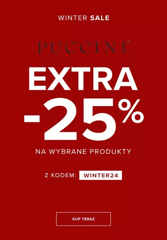 Puccini - gazetka promocyjna Extra -25% na wybrane produkty od czwartku 18.01 