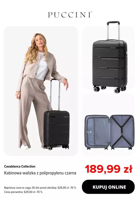 Puccini - gazetka promocyjna -30% na walizki z kolekcji Casablanca od środy 08.10 do poniedziałku 20.10 - strona 5
