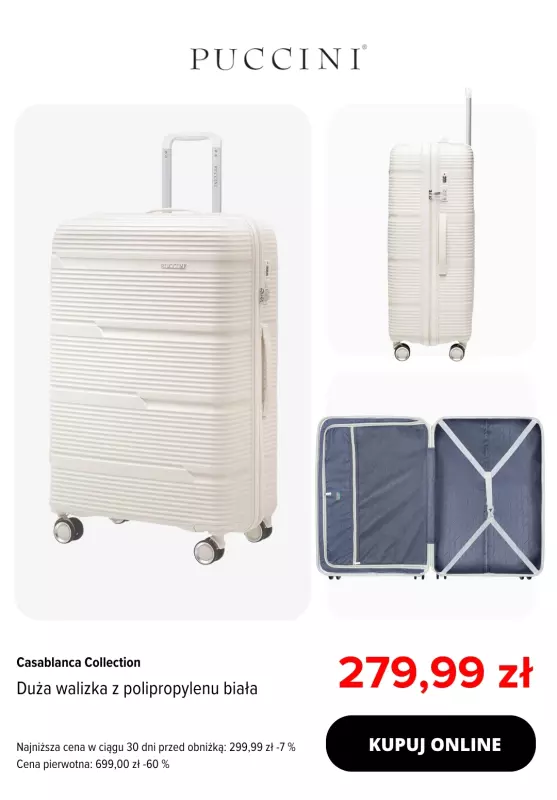 Puccini - gazetka promocyjna -30% na walizki z kolekcji Casablanca od środy 08.10 do poniedziałku 20.10 - strona 4
