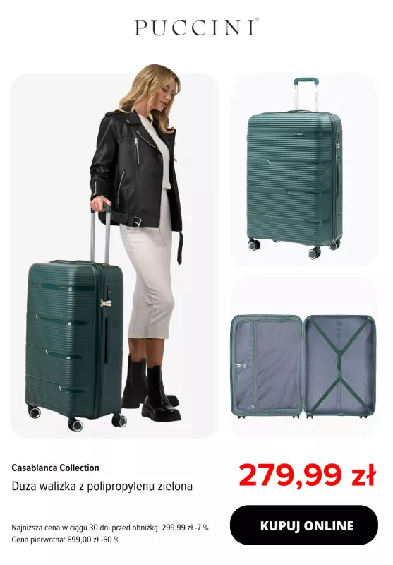 Puccini - gazetka promocyjna -30% na walizki z kolekcji Casablanca od środy 08.10 do poniedziałku 20.10 - strona 3