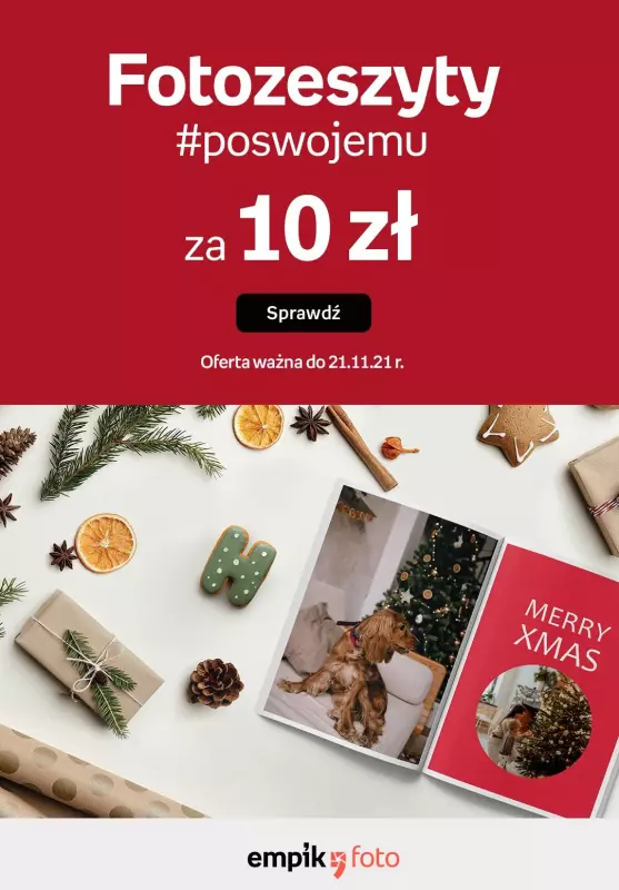 Empik Foto - gazetka promocyjna Fotozeszyty za 10zł: Fotoksiążka w wersji „light” za 10zł! od środy 17.11 do niedzieli 21.11