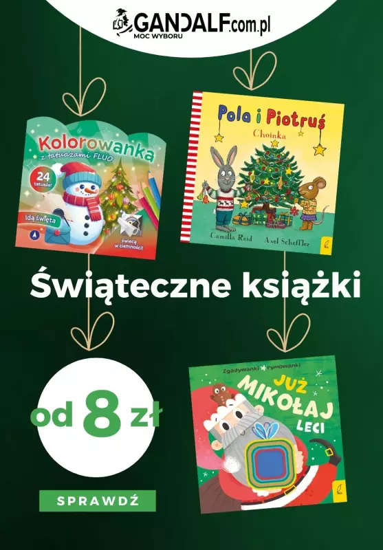 2024 Prezenty - gazetka promocyjna Gandalf | Świąteczne książki od 8 zł od piątku 22.11 do czwartku 05.12