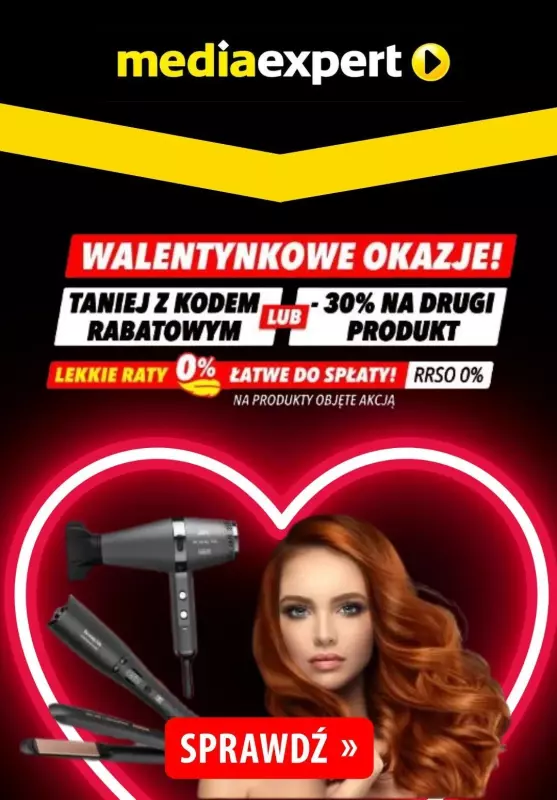 #Walentynki - gazetka promocyjna Media Expert | Walentynkowe okazje od piątku 31.01 do czwartku 06.02